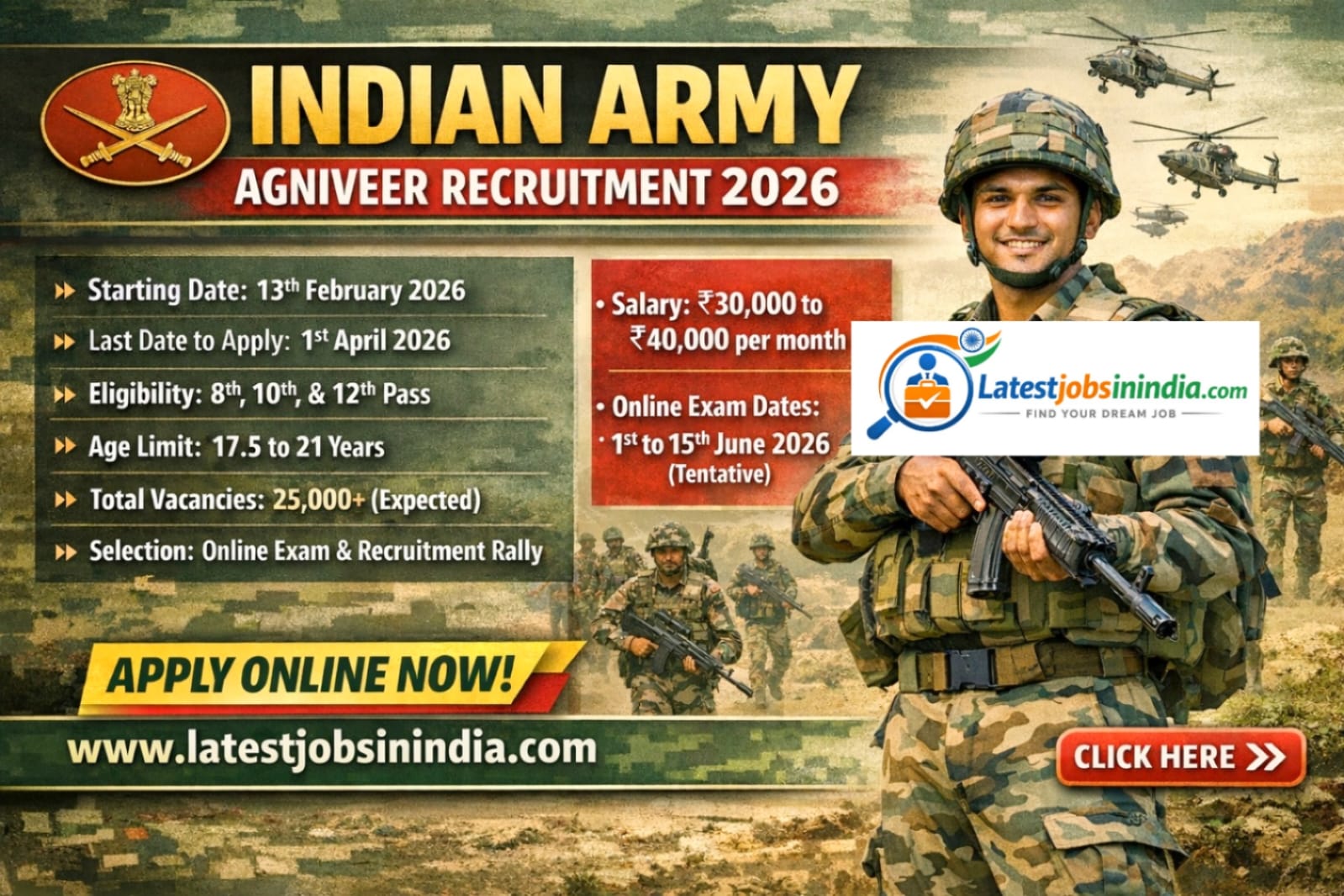 Indian Army Agniveer Recruitment Notification 2026