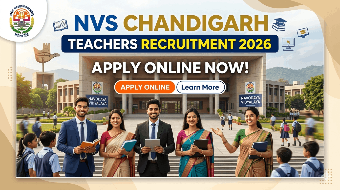 NVS Chandigarh Teachers Recruitment 2026