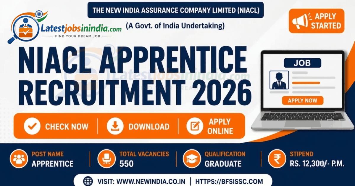 NIACL Apprentice Recruitment 2026 Apply online