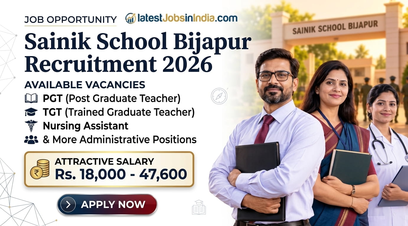 Sainik School Bijapur Recruitment 2026